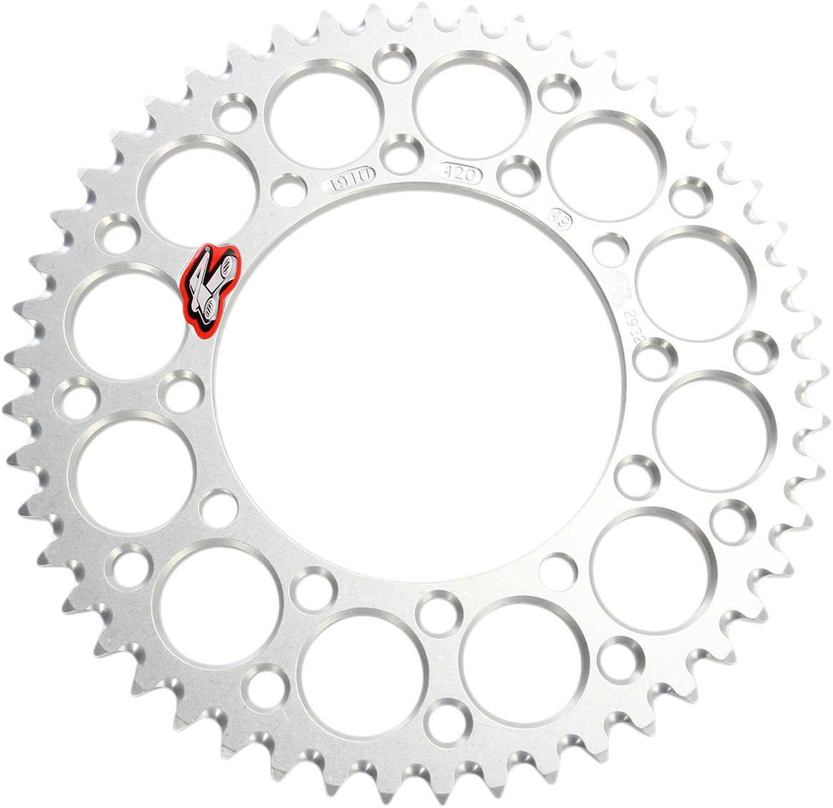 Rear Sprocket - Aluminum - 49 Tooth - Silver - Kawasaki