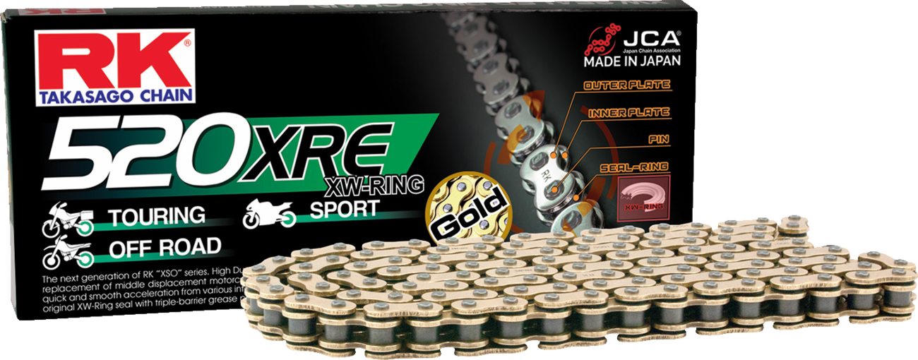 520 XRE - Drive Chain - 116 Links - Gold
