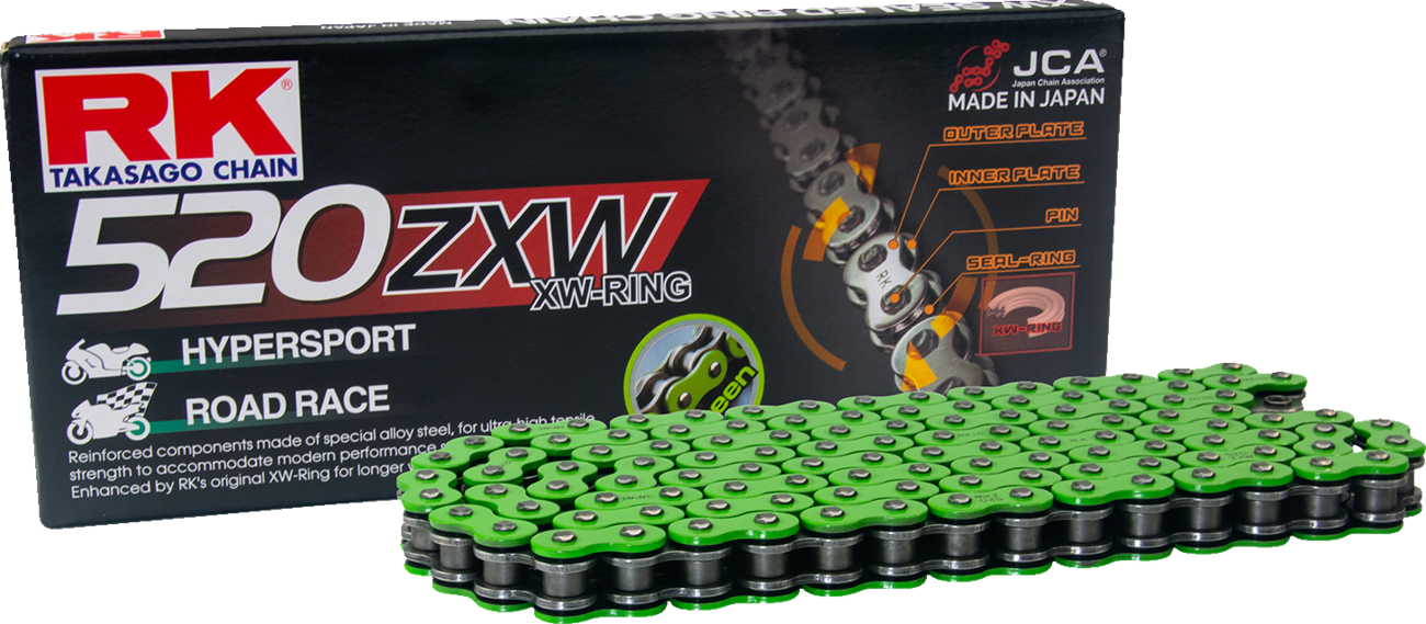 520 ZXW - Connecting Link - Rivet - Green