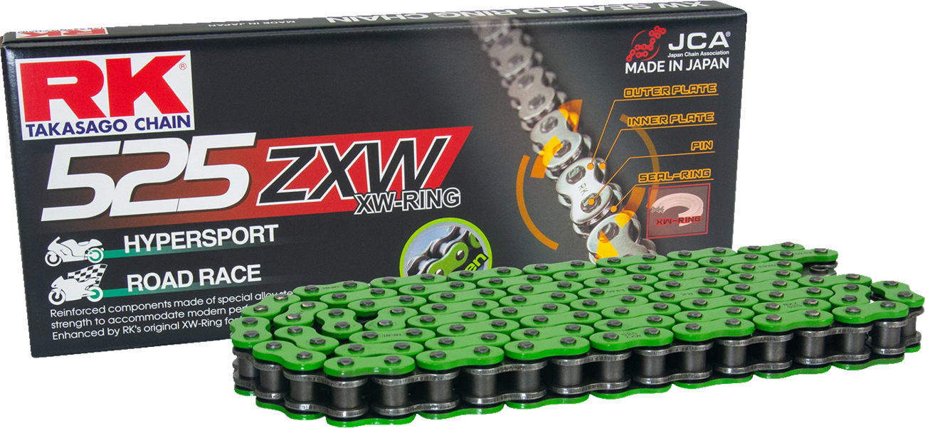 525 ZXW - Connecting Link - Rivet - Green