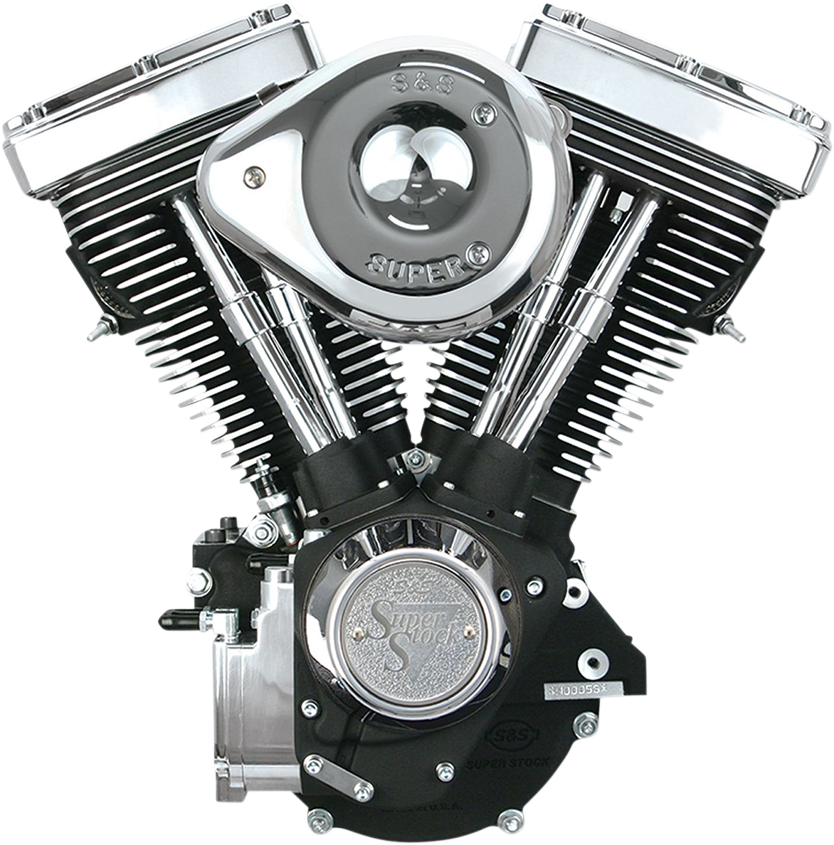 V80 Series Engine - Wrinkle Black - Custom Frame | Evolution Big Twin