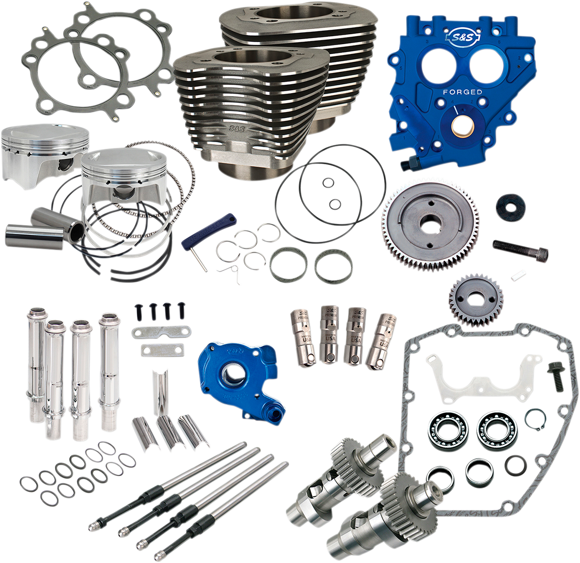100" Power Package - 585GE - Gear Drive - Wrinkle Black - Twin Cam 88