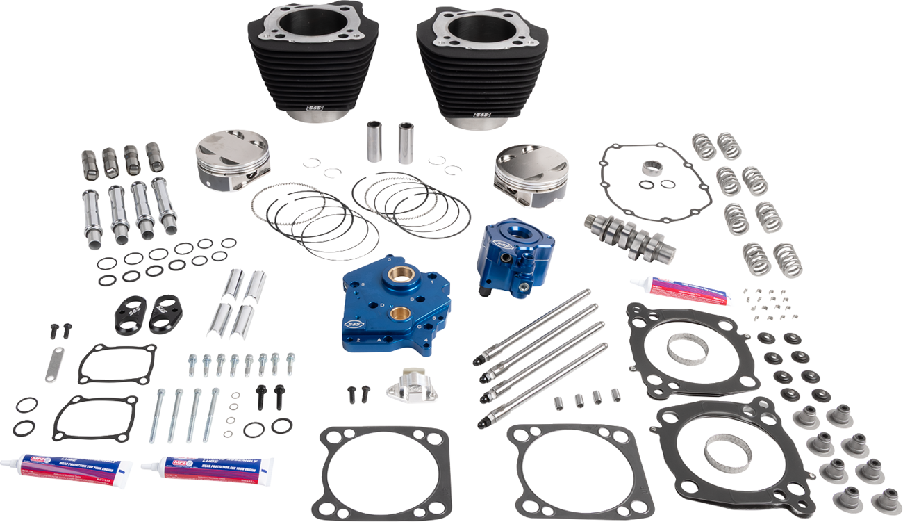 Power Package - Oil Cooled - 496 Chain Drive - Wrinkle Black w/o Highlight - M8