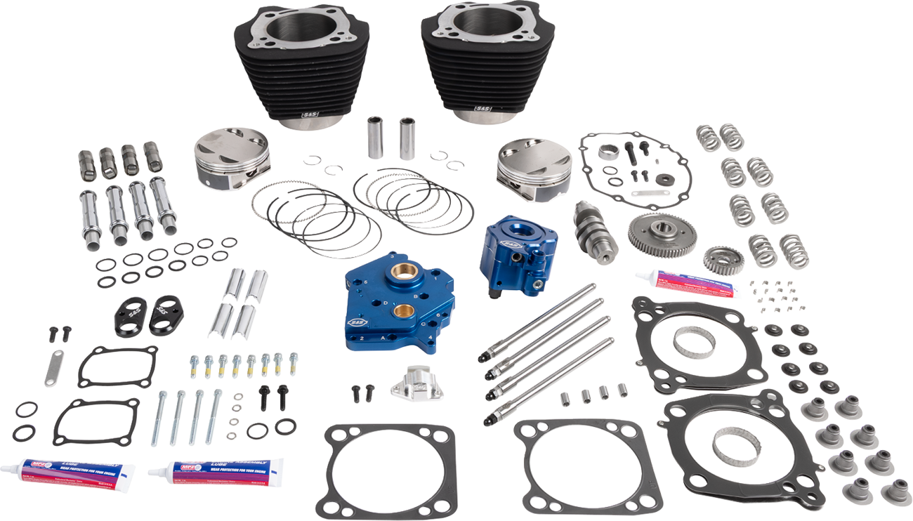 Power Package - Oil Cooled - 496 Gear Drive - Wrinkle Black w/o Highlight - M8