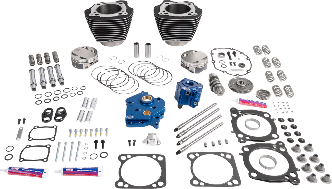 Power Pack - Oil Cooled - 496 Chain Drive - Wringkle Balck w/highlight - M8
