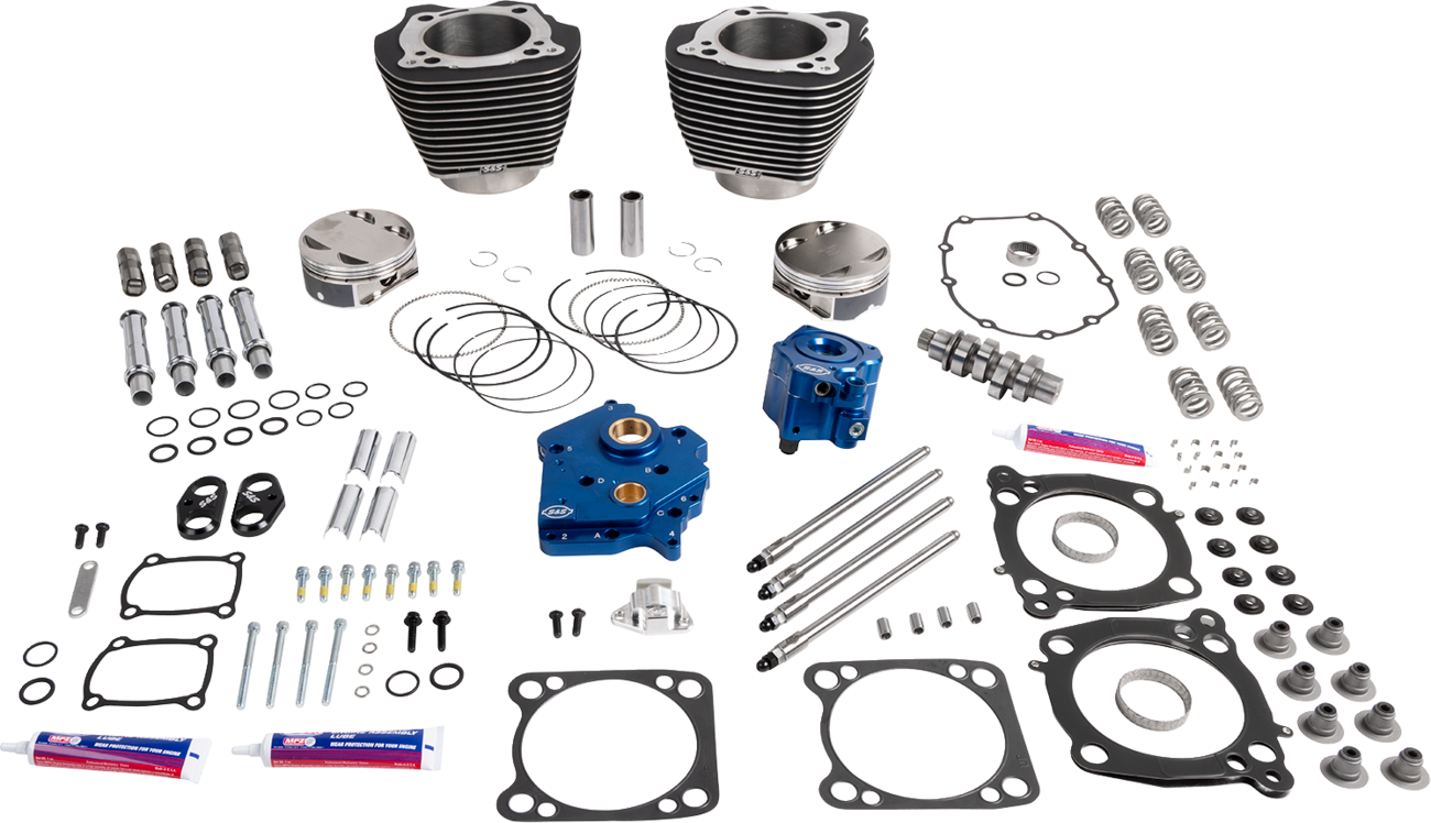 Power Package - Water Cooled - 496 Chain Drive - Wrinkle Black w/Highlight - M8