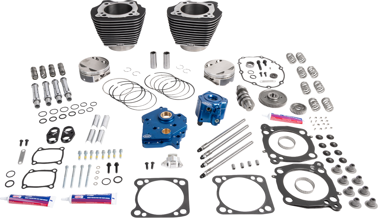Power Package - Water Cooled - 496 Gear Drive - Wrinkle Black w/Highlight - M8