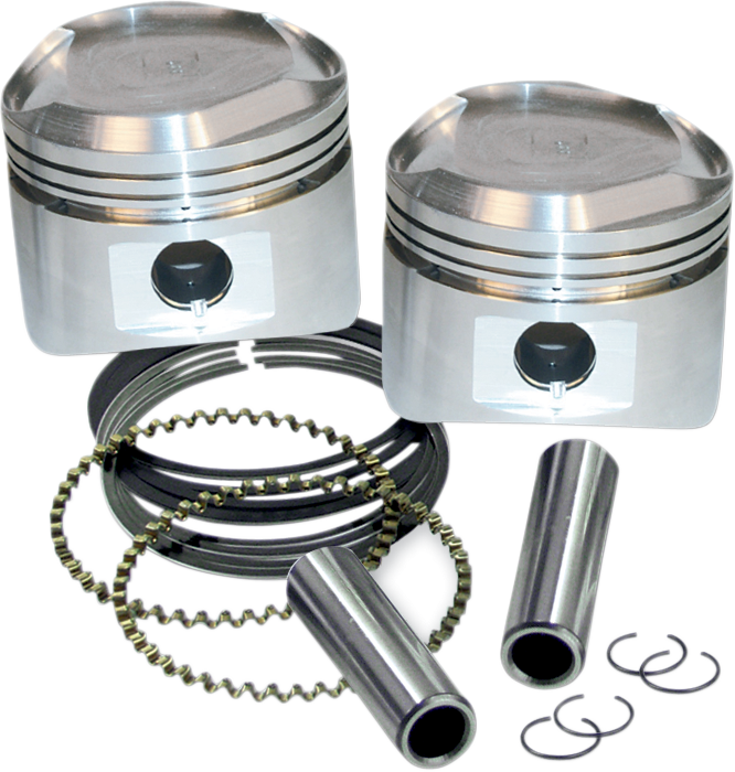Piston Kit - For Super Stock Heads - 3.500" +0.010" - Domed - 80" Big Twin