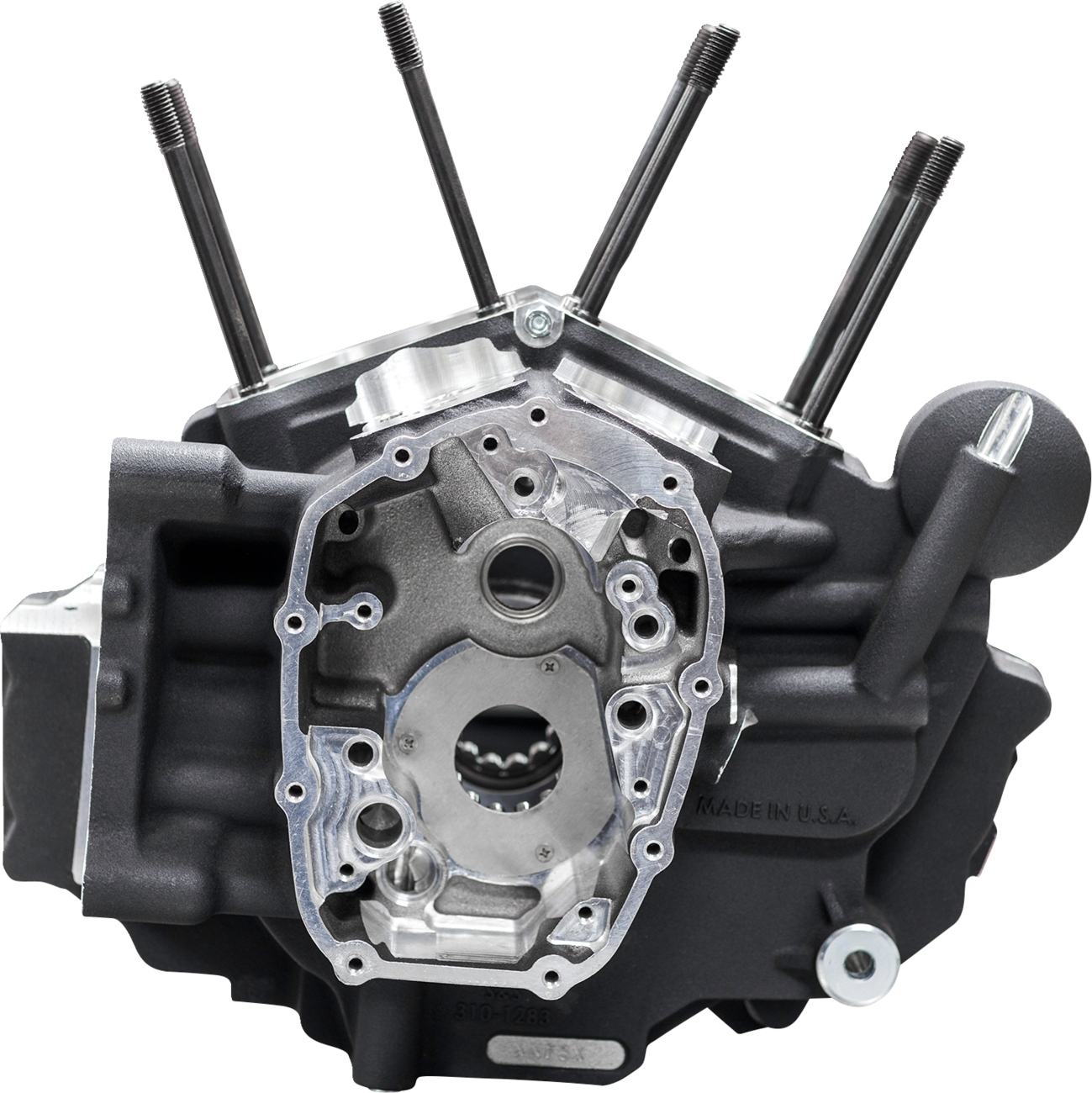Crankcase - MK-Series "B" - Black - M8 Softail