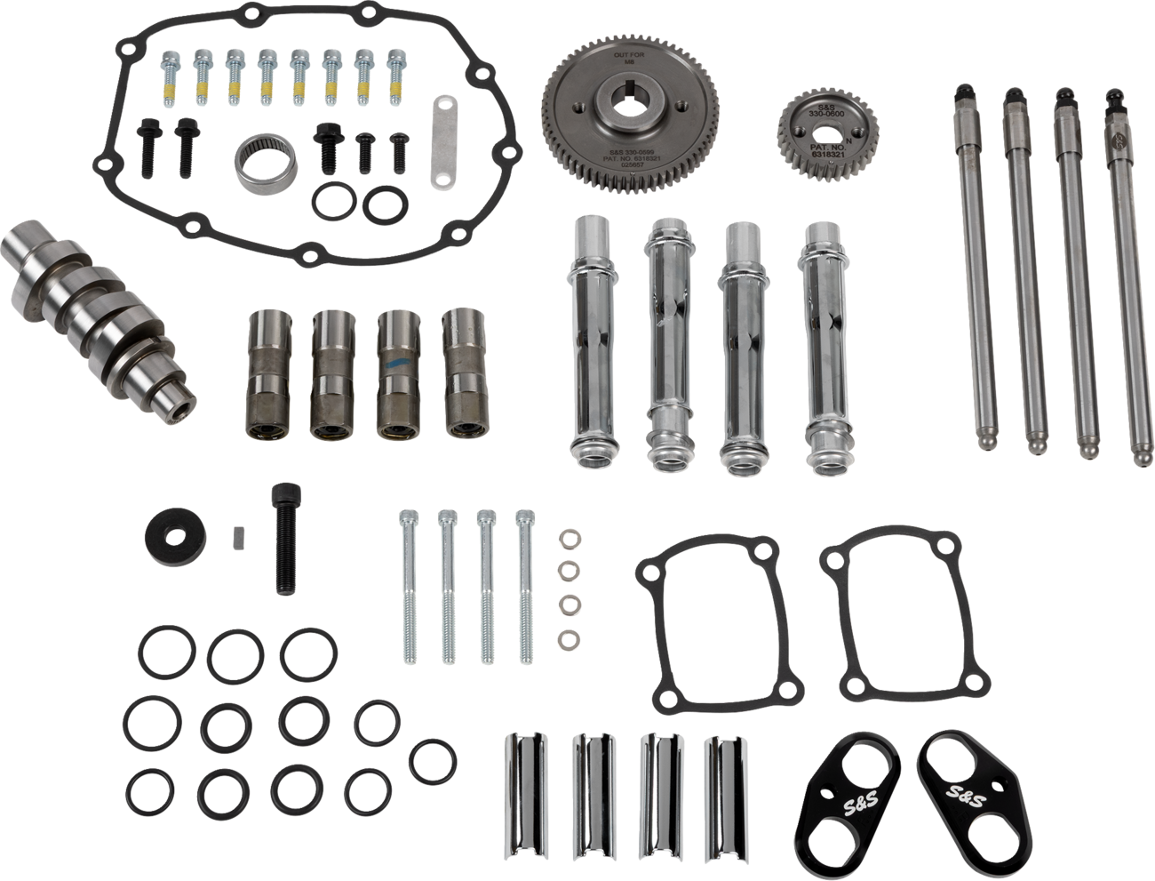 Camshaft Kit - 496 Gear Drive - Chrome Pushrod Tubes - M8