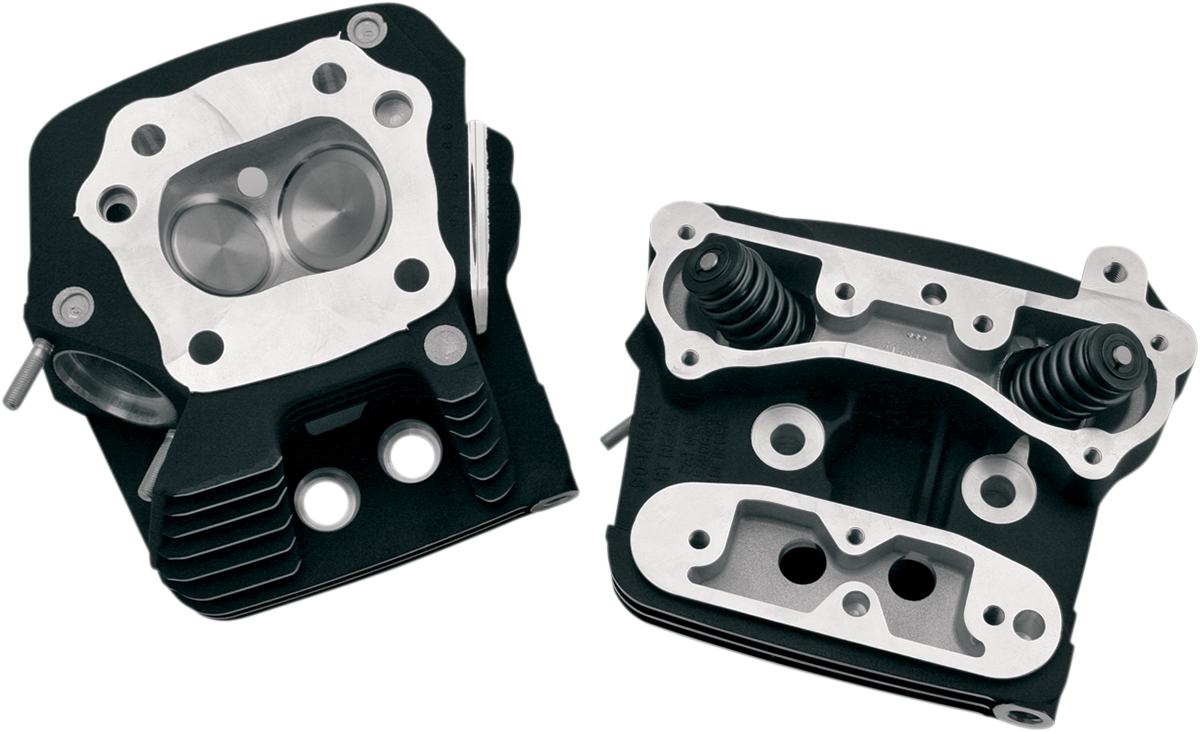 Performance Replacement Head - Low Compression (82 cc) - Wrinkle Black - Evolution Big Twin