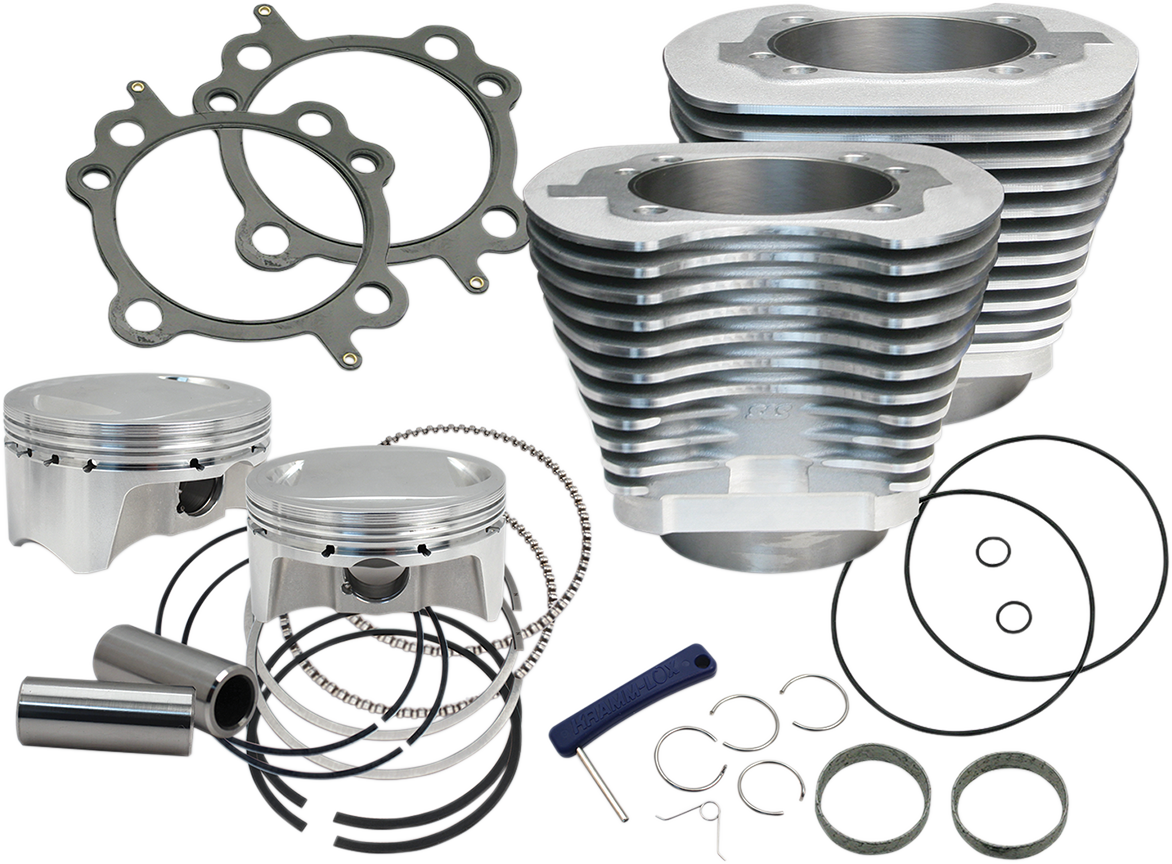 4" Big Bore Bolt-In Sidewinder® Cylinder Kit - 110" - Silver