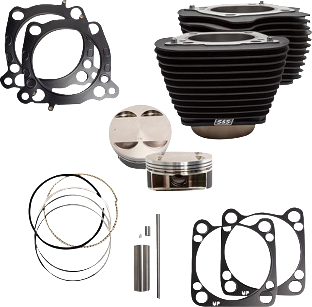 Cylinder Kit - 124" Big Bore - Wrinkle Black w/o Highlights - 107" M8