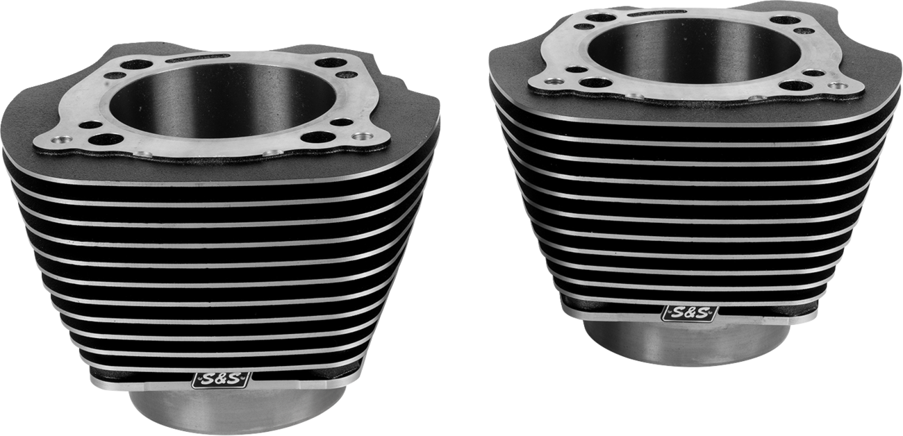 Cylinder Set - 4.320" Bore - Unhoned - Black Granite w/Highlighted Fins - M8
