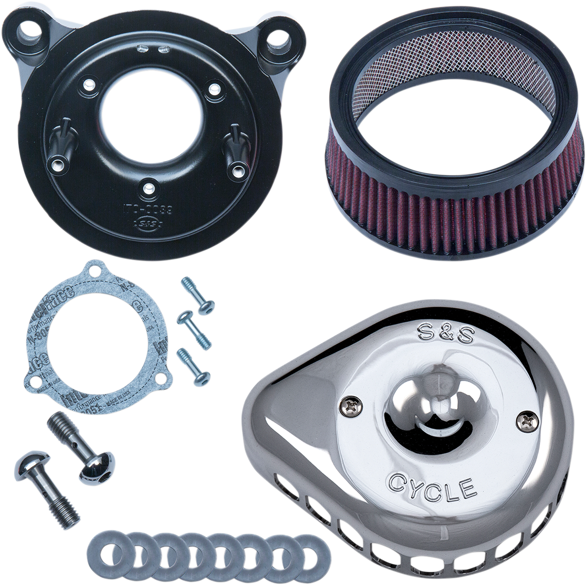 Mini Teardrop Stealth Air Cleaner Kit - Chrome