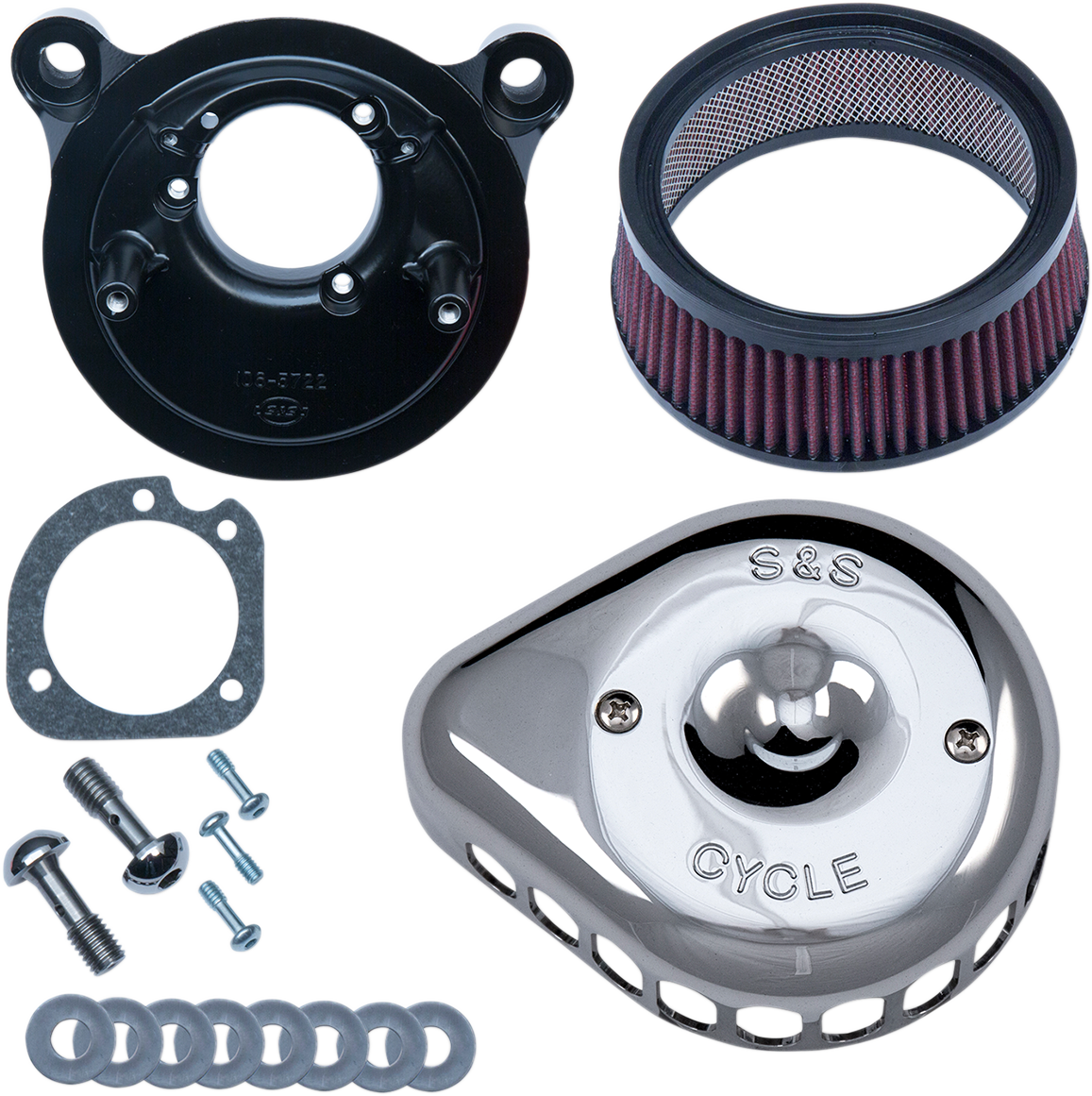 Mini Teardrop Stealth Air Cleaner Kit - Chrome
