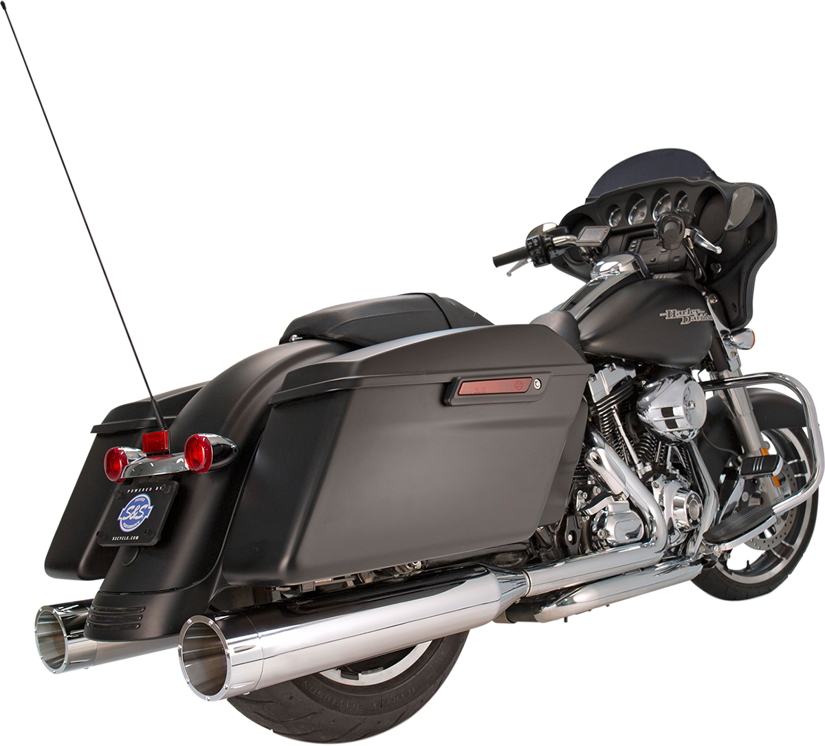 4-1/2" MK45 Performance Mufflers - Chrome with Chrome Tracer