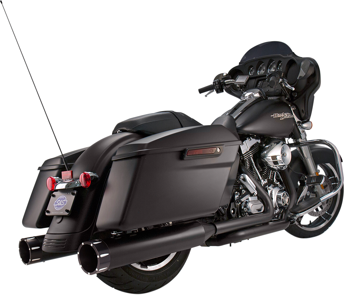 4-1/2" MK45 Performance Mufflers - Black with Black Tracer
