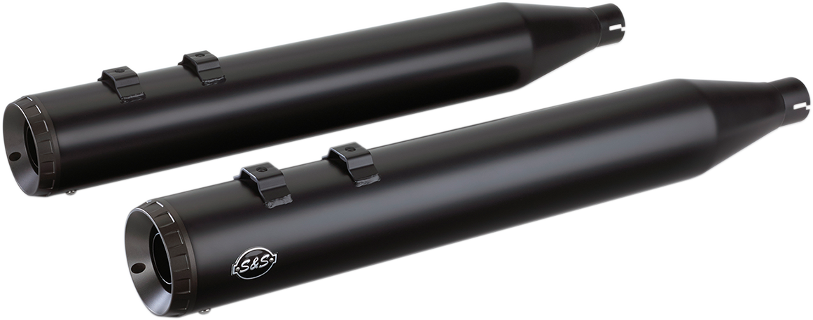 Grand National Slip-On Mufflers - Black - FLT '95-'16