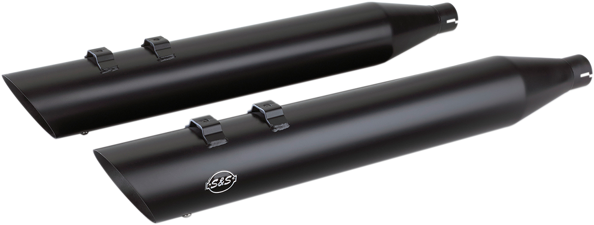 Slash Cut Slip-On Mufflers - Black