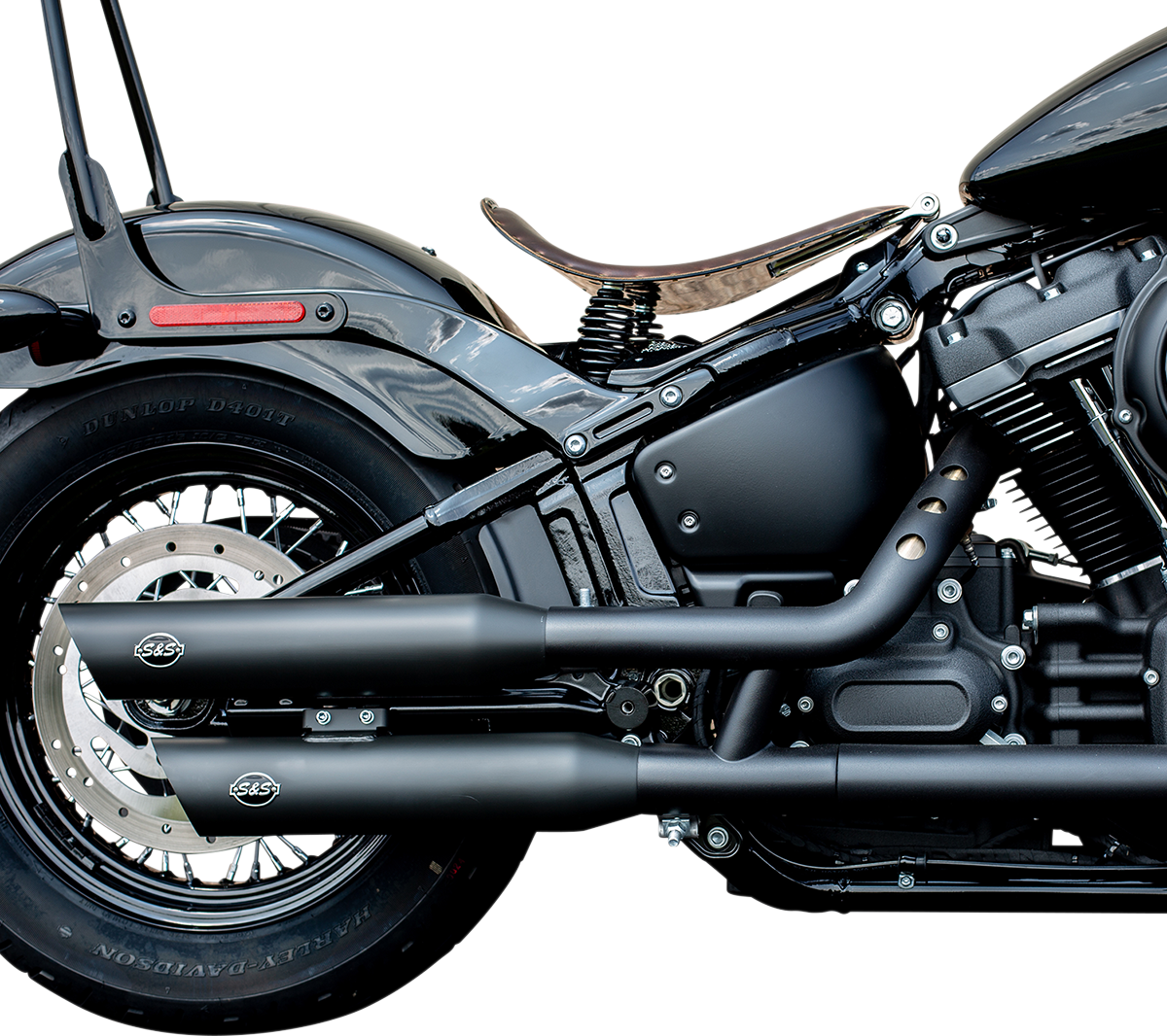 Slash-Cut Slip-On Mufflers - Race - Black - FLFB