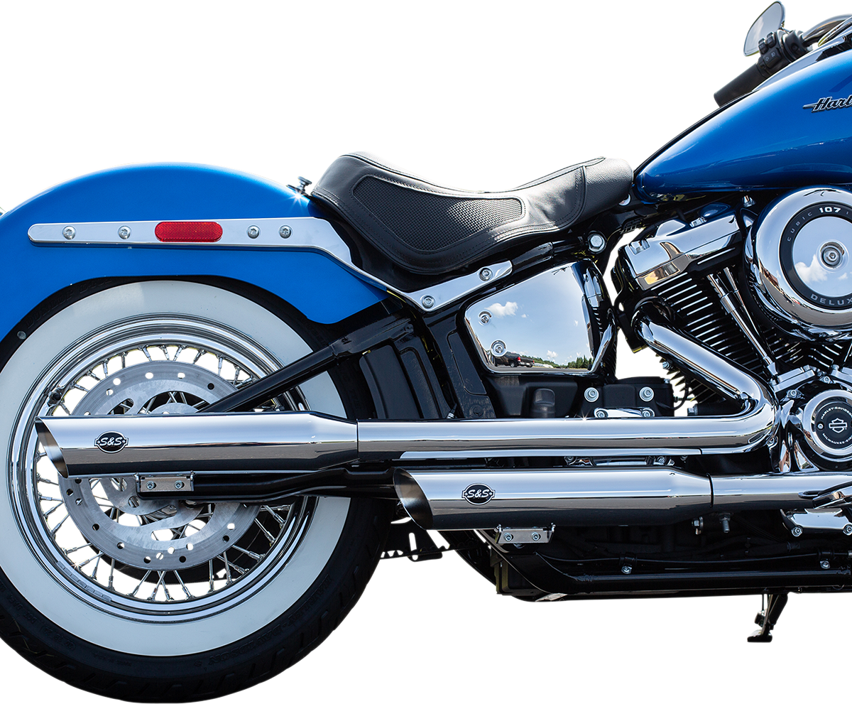 Slash-Cut Slip-On Mufflers - Race - Chrome - FLHC