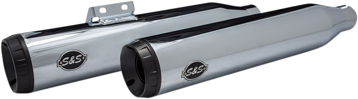 Grand National Slip-On Mufflers - Race - Chrome - M8 Softail