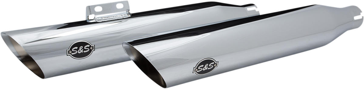 Slash-Cut Slip-On Mufflers - 50 State - Chrome - FLFB