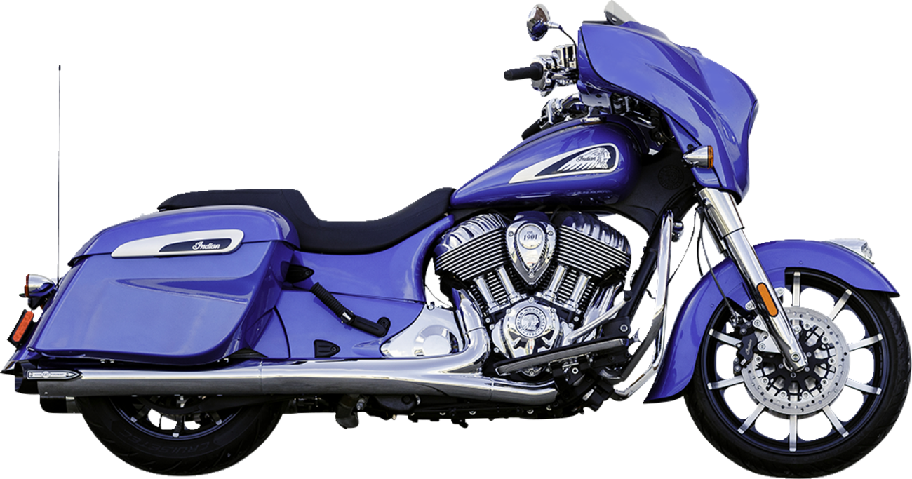 4" Broadhead Slip-On Mufflers - Slash Cut - Chrome
