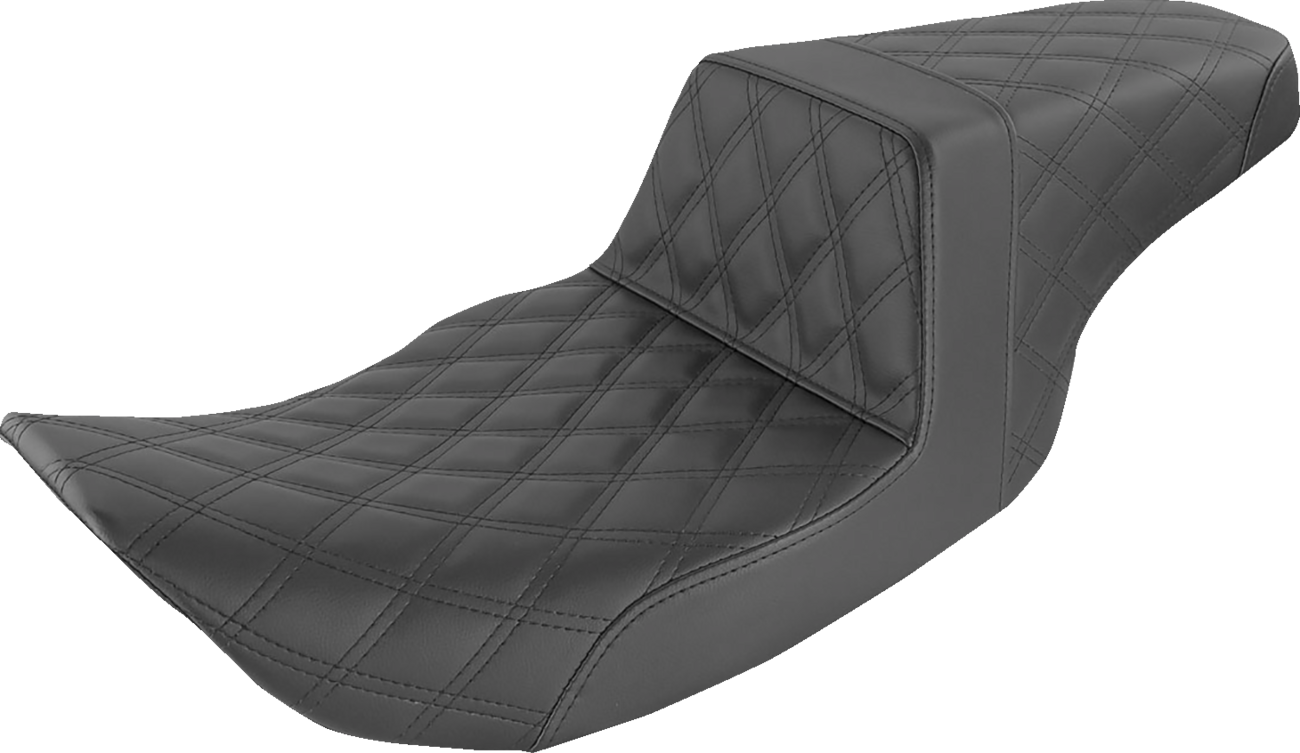 Step-Up Seat - Full Lattice Stitch - Black - FLHR/FLHX