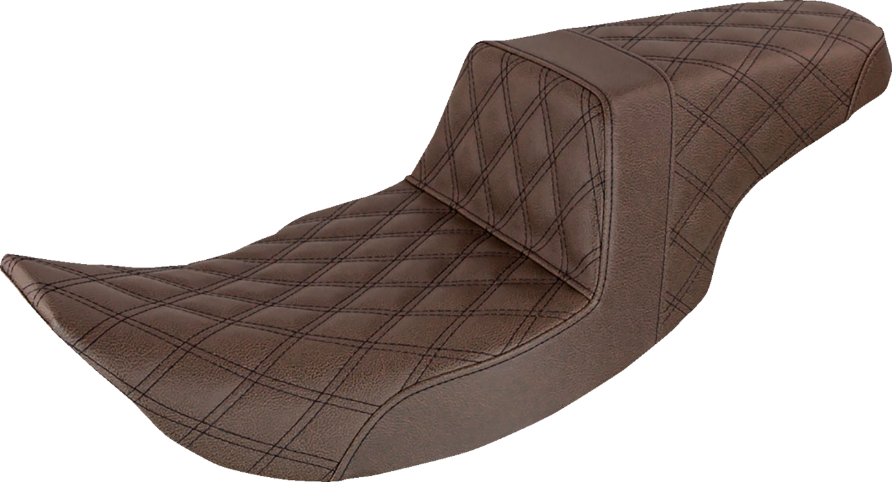 Step-Up Seat - Full Lattice Stitch - Brown