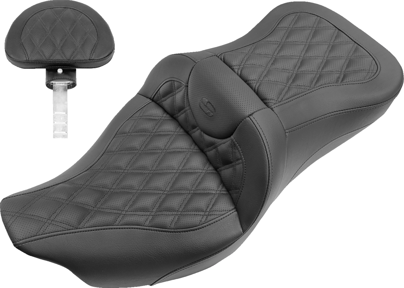 Roadsofa™ Seat - Full Lattice Stitch - with Backrest - Black - FL '09-'24
