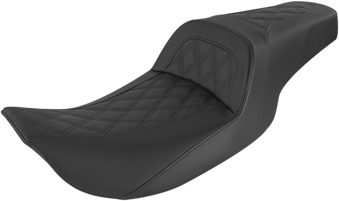 Slim Seat - Black - Lattice Stitch - '99-'07 FL