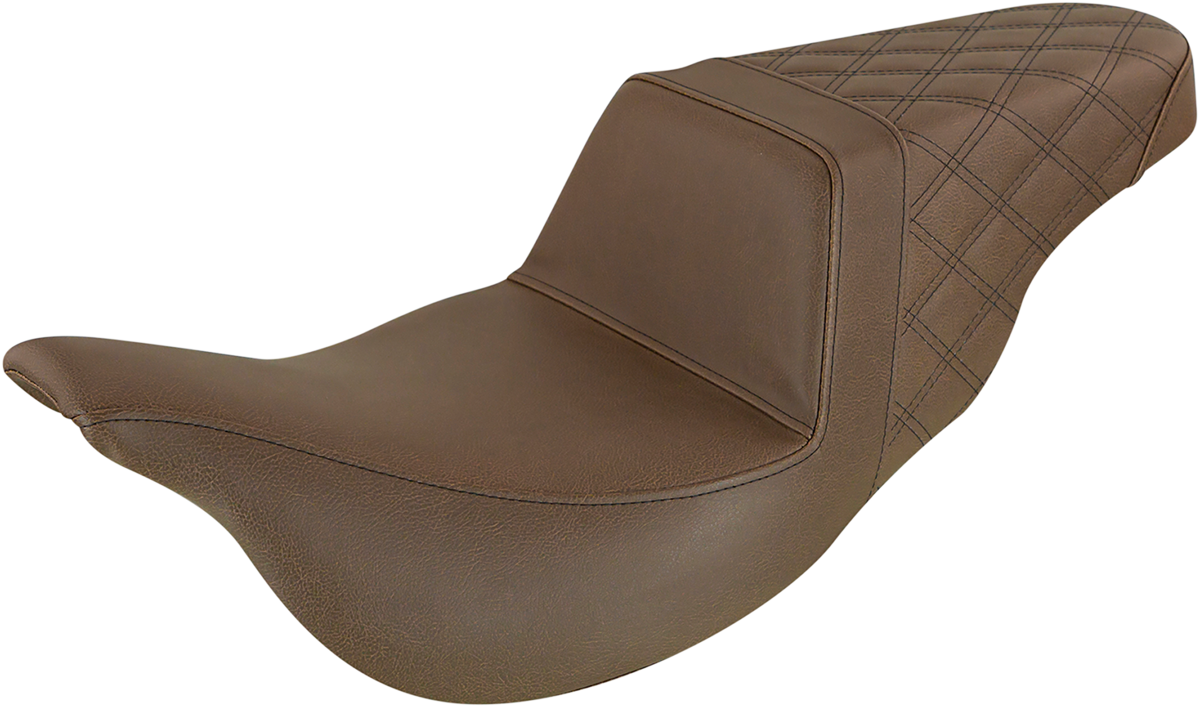 Step-Up Seat - Extended Reach - Rear Lattice Stitch - Brown - FL '08-'24