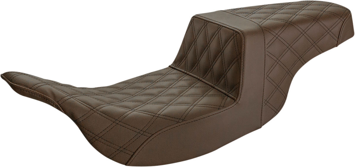 Step-Up Seat - Full Lattice Stitch - Brown