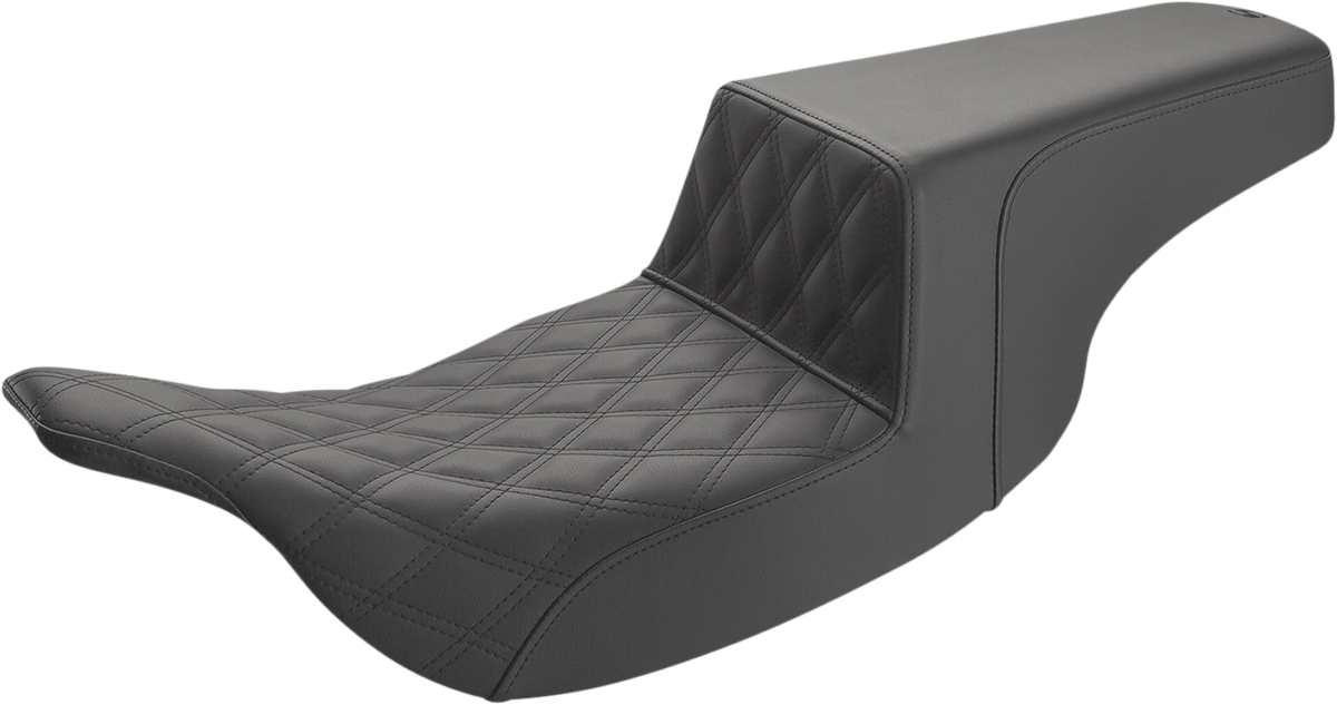 Step-Up Seat - Front Lattice Stitch - Black