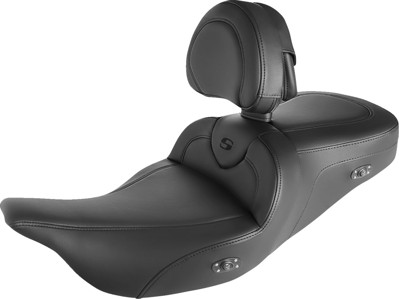 Roadsofa™ Seat - Heated - w/ Backrest - Black Stitching - FLH/FLT '08-'24