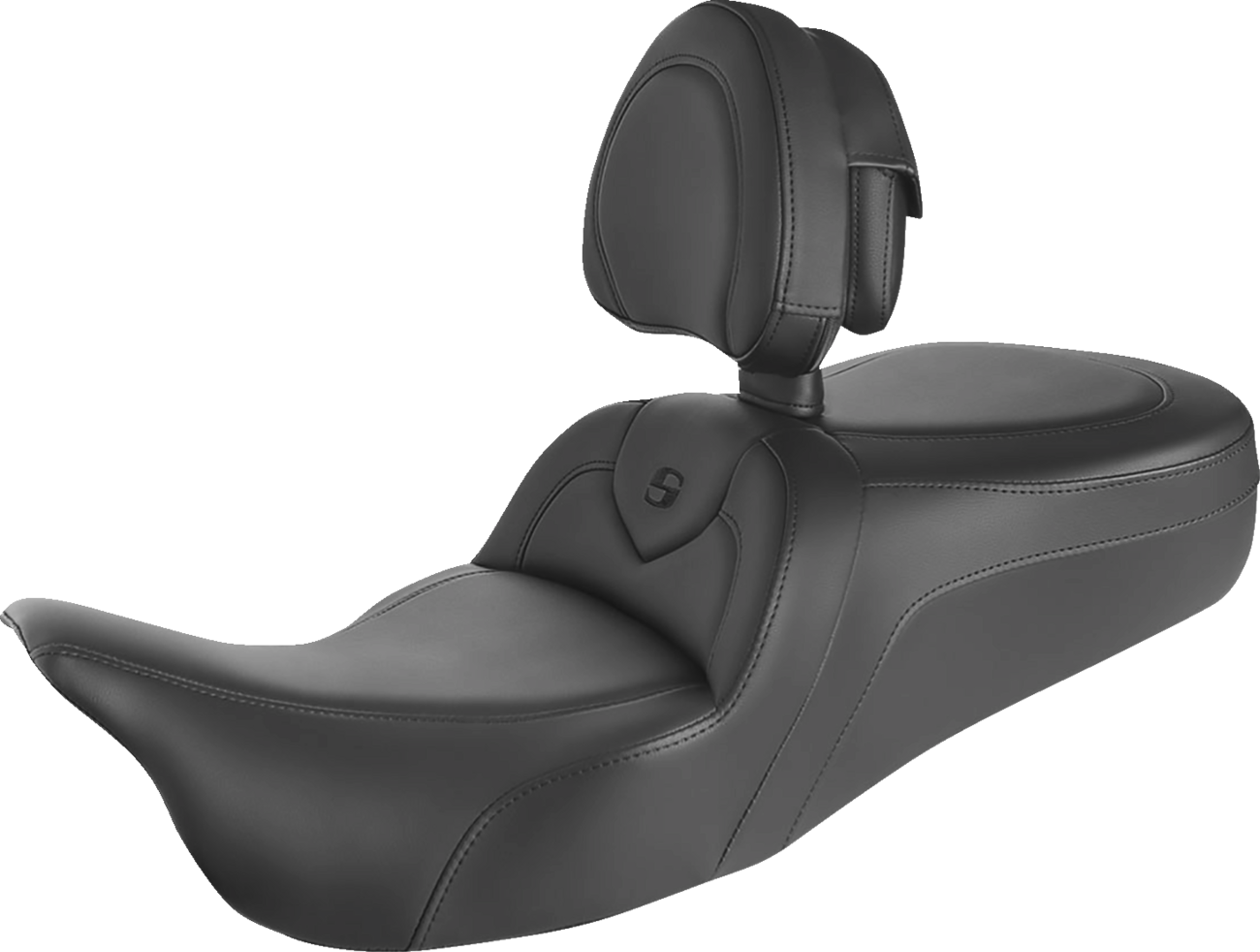 RoadSofa™ Seat - With Backrest - Black w/ Black Stitching - FL '09-'24