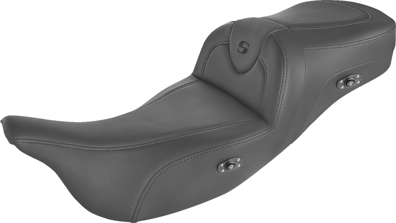 Heated RoadSofa™ Seat - Without Backrest - Black w/ Black Stitching - FL '09-'24
