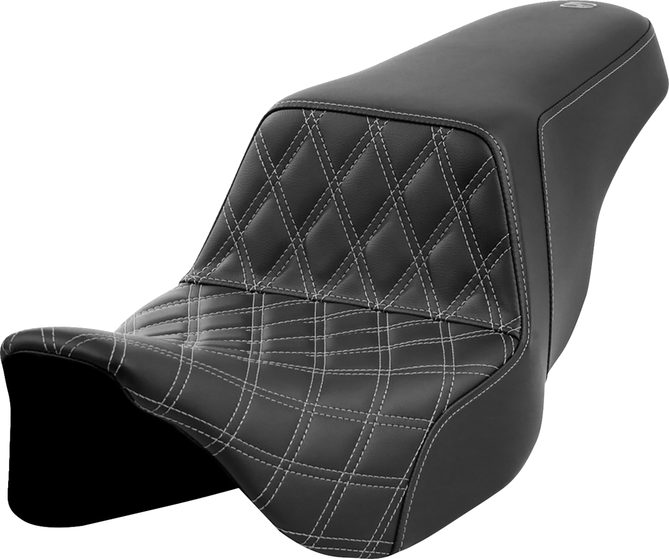 Step-Up Seat - Front Lattice Stitch - Dark Gray Stitch - FLH/FLT '08-'23