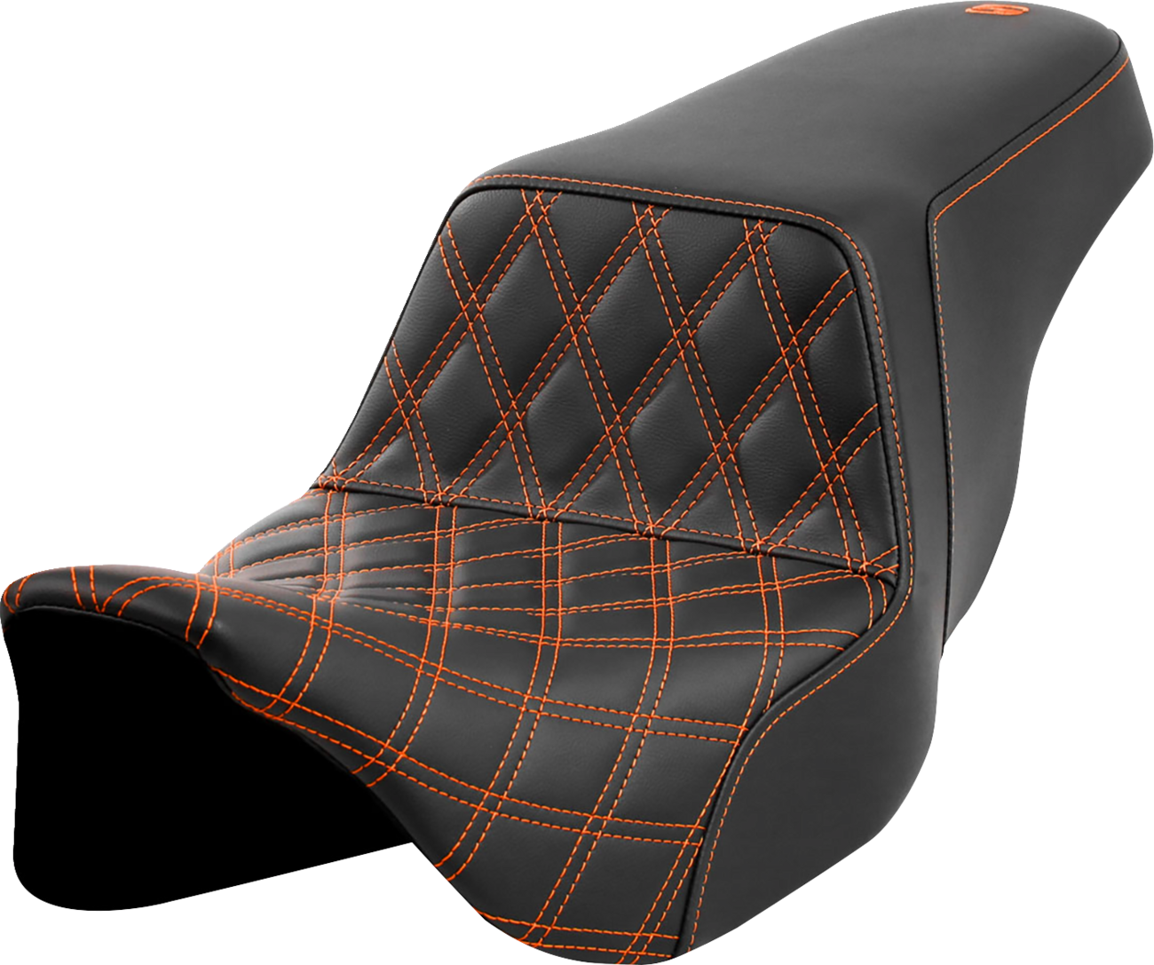Step-Up Seat - Front Lattice Stitch - Orange Stitch - FLH/FLT '08-'23