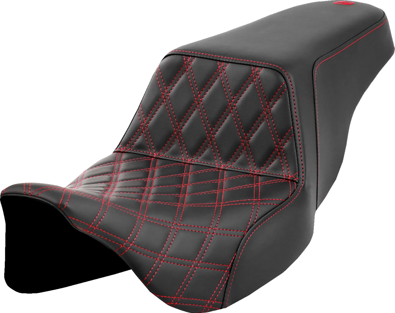 Step-Up Seat - Front Lattice Stitch - Red Stitch - FLH/FLT '08-'23