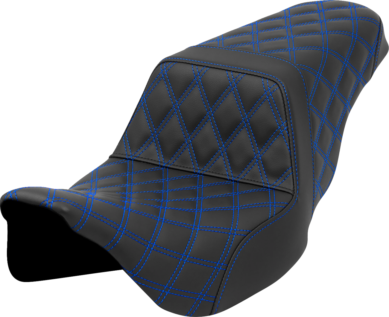 Step-Up Seat - Lattice Stitch - Blue Stitch - FLH/FLT '08-'23