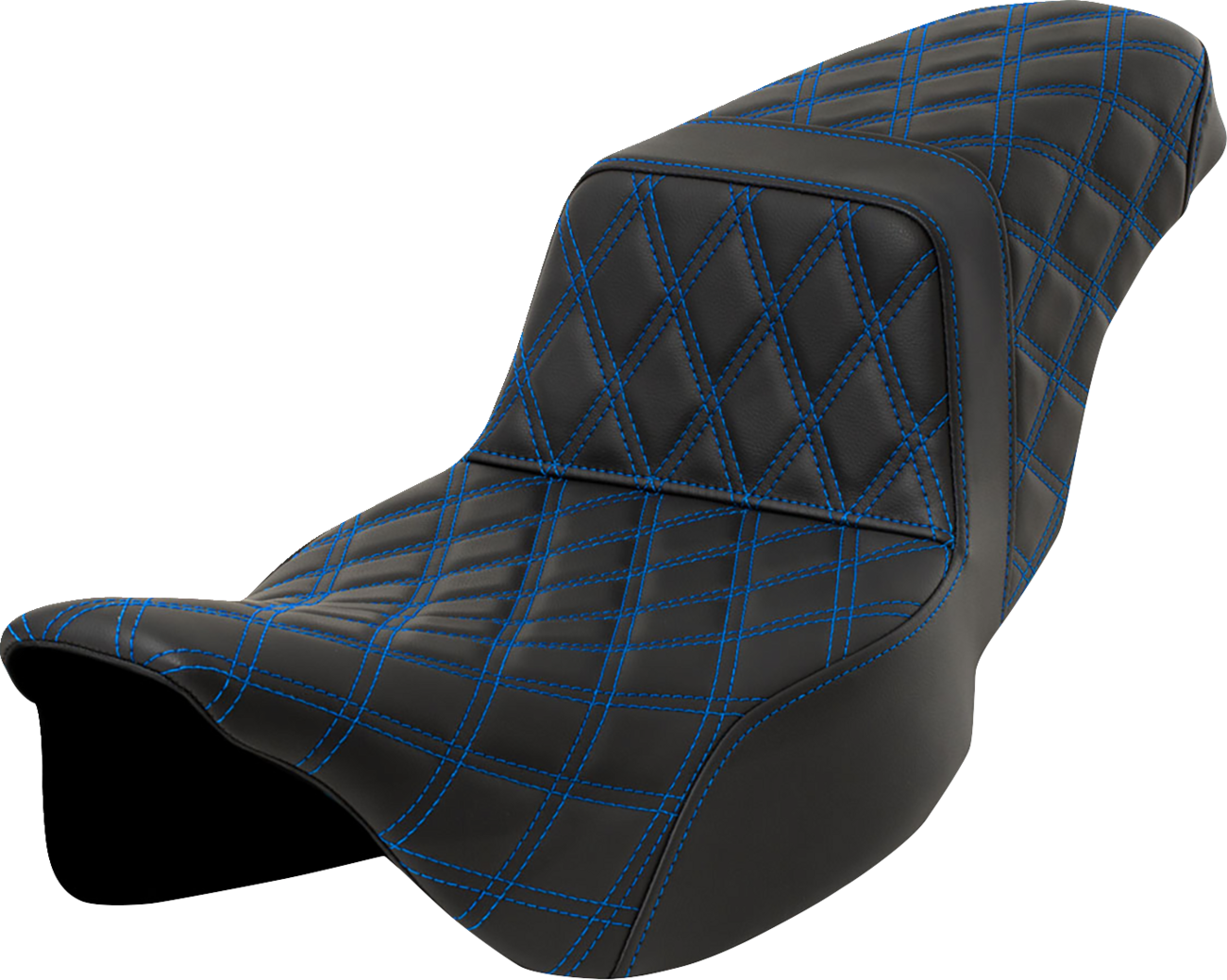 Step-Up Seat - Lattice Stitch - Blue Stitch - Extended Reach - FLH/FLT '08-'23