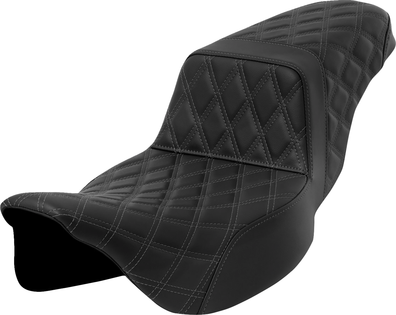 Step-Up Seat - Lattice Stitch - Dark Gray Stitch - Extended Reach - FLH/FLT '08-'23