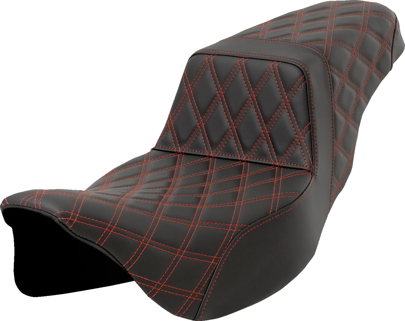 Step-Up Seat - Lattice Stitch - Red Stitch - Extended Reach - FLH/FLT '08-'23