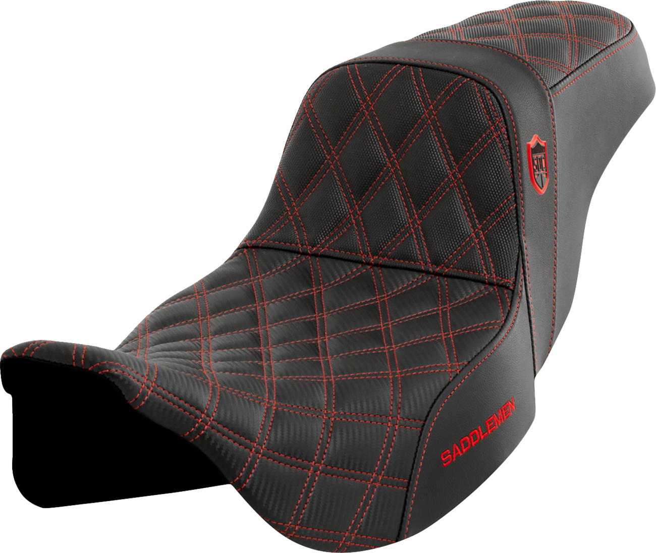 Pro Series SDC Performance Seat - w/o Backrest - Red Stitch - FLH/FLT '08-'23