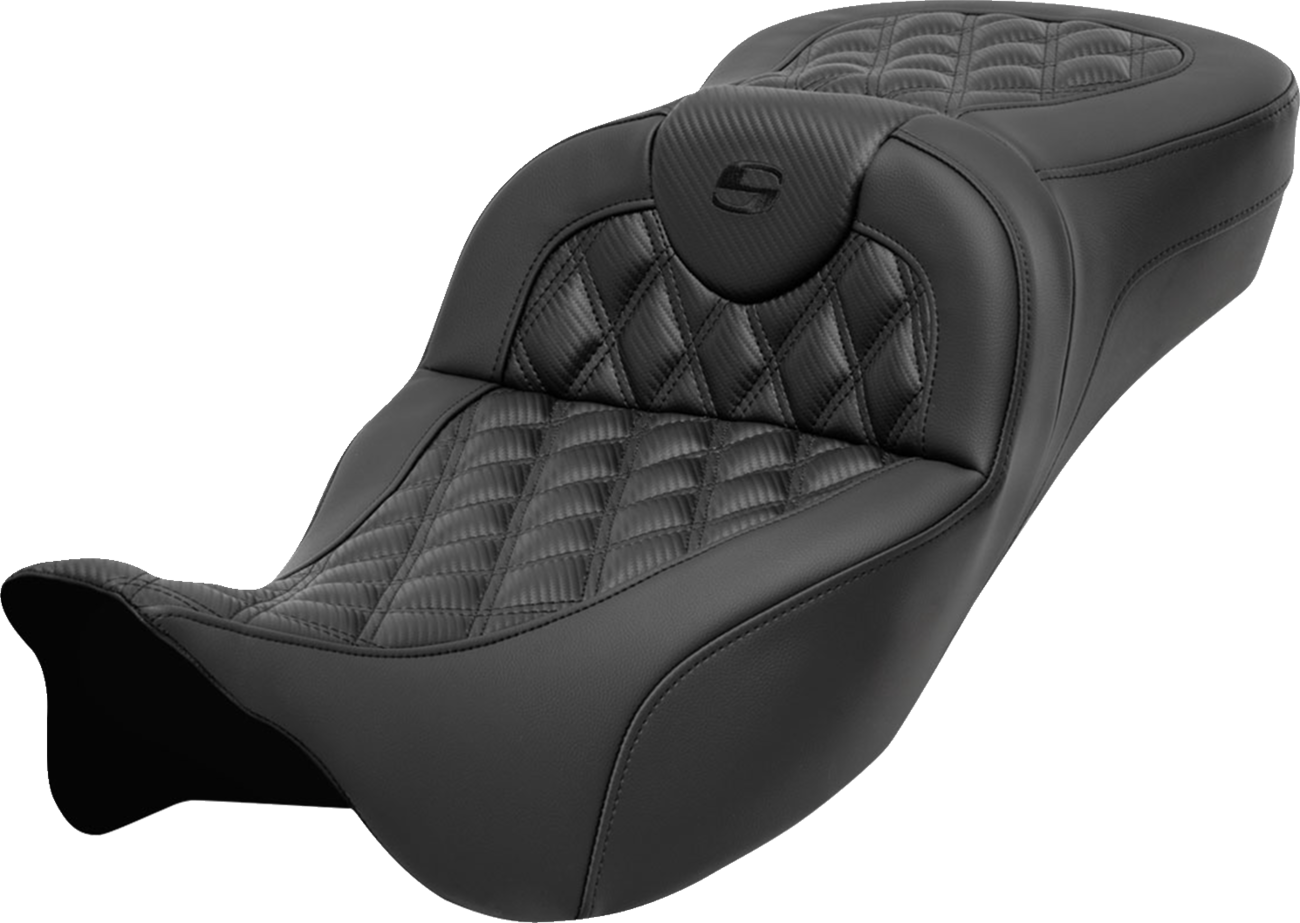 Roadsofa™ Extended Reach Seat - without Backrest - Lattice Stitch - Carbon Fiber - FL '08-'24