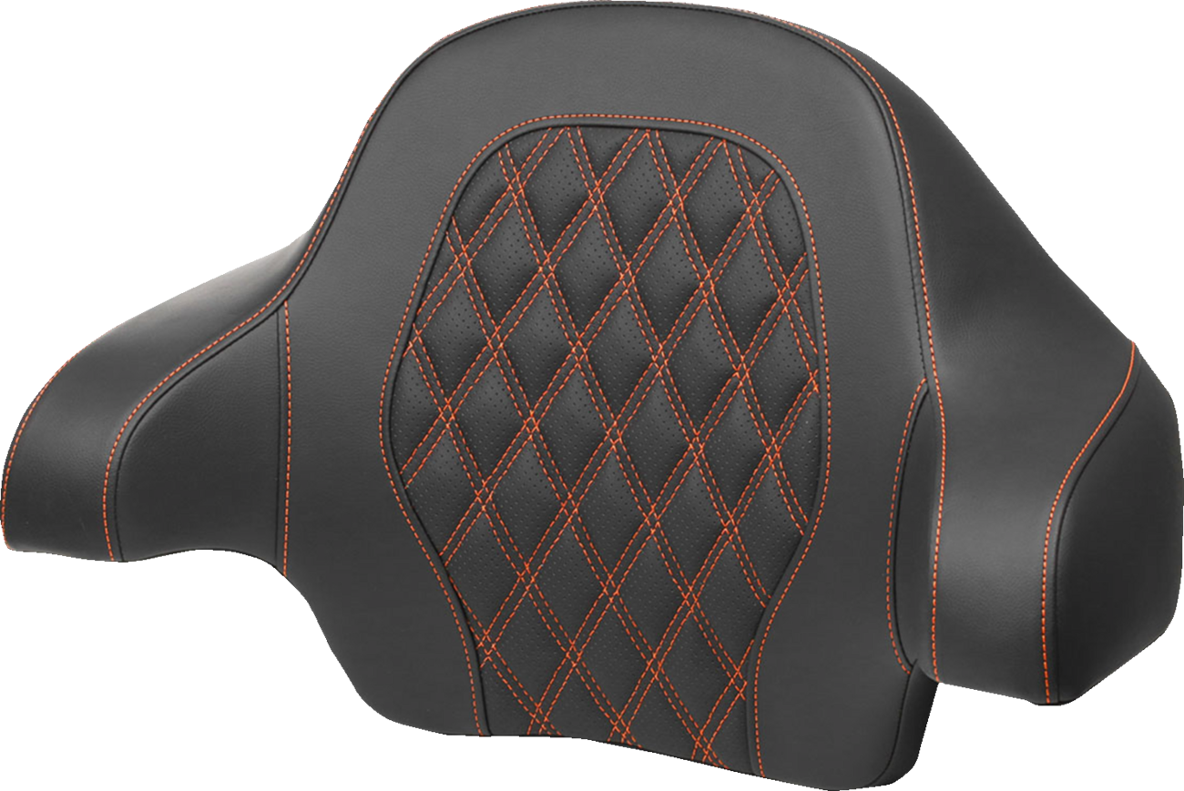 Tour-Pak® Backrest Pad - Lattice Stitch - Orange Stitch - FL '14-'24
