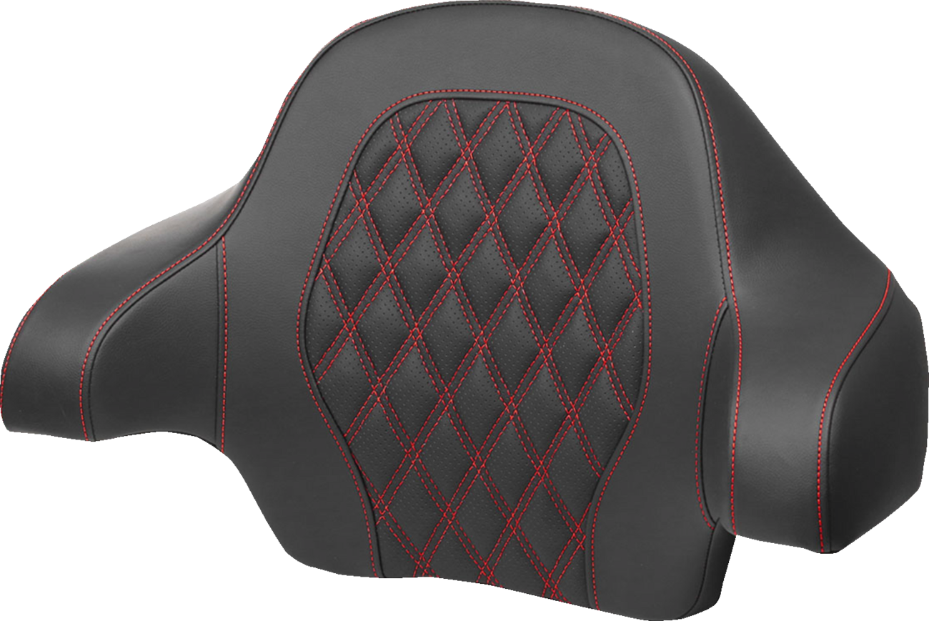 Tour-Pak® Backrest Pad - Lattice Stitch - Red Stitch - FL '14-'24